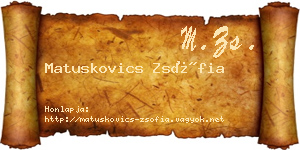 Matuskovics Zsófia névjegykártya